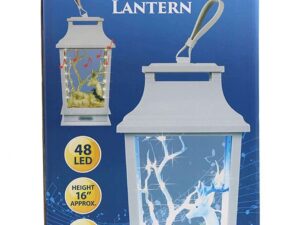 Dual Function 48 White Led Lights Indoor Reindeer Lantern Christmas Xmas Decor - Image 1
