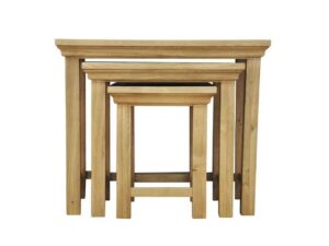 Alcester Oak Dining Nest of 3 Tables - Image 1