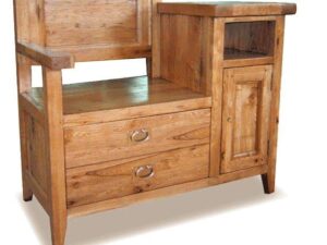 Oak Telephone Bench -  Va008 - Image 1