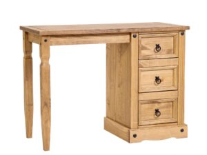 Corona Single Pedestal Dressing Table 3 Drawer - Image 1