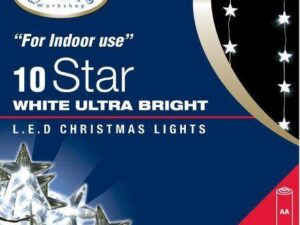 10 White Star LED Lights - Image 1