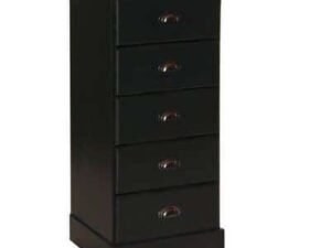 Terra 5 Narrow Drawer Chest Dark Stained Pine - Image 1