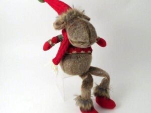 CHRISTMAS PLUSH SITTING REINDEER - Image 1