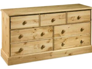 Wooden Cotswold 3+4 Chest Of Drawers Pine Unit