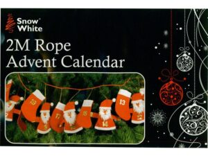 Christmas Decoration Father Christmas/Santa & Christmas Stocking 2M Rope Advent Calendar - Image 1
