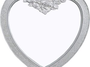 Mosaic Heart Sparkle Mirror Silver 90x88cm