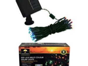 100 LED Solar String Multicoloured Lights - Image 1