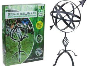 Decorative 30Cm Garden Armillary Globe Sphere Ornament Patio Antique Style Decor - Image 1