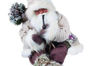 New Santa Sitting Light Brown With Pipe Christmas Decoration 55cm