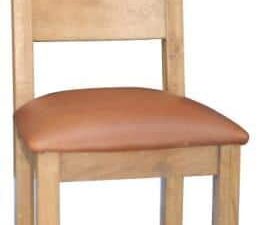 Oak and Tan Leather Seat - VD007/Tan