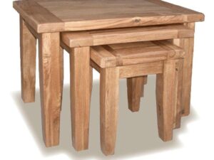 Solid Reclaimed Oak Nesting Tables - Set Of 3 - VA013 - Image 1