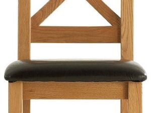 Hagley Dining Cross Back Chair PU Seat - Image 1