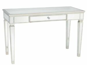 Mirrored Glass & Wood 1 Drawer Console Table