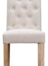 LUXURY DINING CHAIR BUTTON BEIGE - Image 1