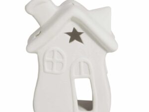 Flame Christmas Tealight Holder White - Curved House