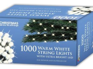 Christmas 1000 LED Chaser String Lights - Warm White - Image 1