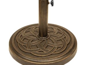 Garden Kraft 16900 12 kg Celtic Design Resin Adjustable Parasol Base - Bronze