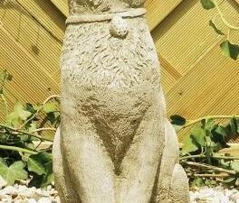 STONE GARDEN CAT WITH BELL DESIGN LARGE ORNAMENT - CLICK & COLLECT ONLY - Image 1