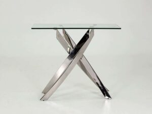 Kalmar Glass Console Table with Chrome Legs - Image 1