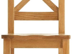 Hagley Dining Cross Back Chair Wooden Seat - Image 1