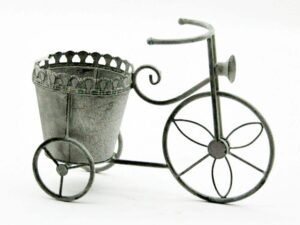 Garden 28cm Lead Colour Bicycle Planter