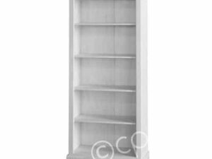 New Wooden Corona White Washed Tall Bookcase