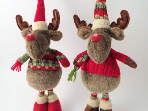 Christmas Reindeer Standing Plush Asst
