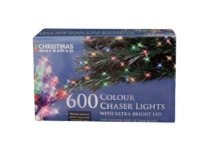 The Christmas Workshop 600 LED Chaser String Lights - Multi-Coloured - Image 1