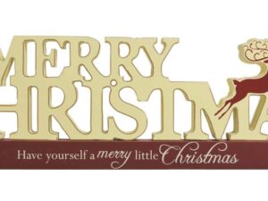 Flame Merry Christmas Table Top w/ Reindeer - Image 1