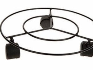 Roots & Shoots Branded 28cm Black Garden Plant Pot Mover on Wheels (1) - Image 1