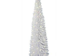 The Christmas Workshop 110 LED Tip Slim Line Christmas Tree, White