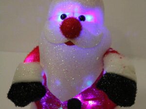 Xmas Decoration - Battery op 26cms LED Colour Changing Father Christmas / Santa
