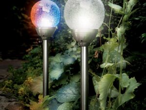 Solar Ice Orb Classic Stainless Steel Solar Garden Light - Image 1