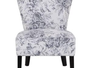 NEW PADDED BEDROOM CHAIR AUSTEN FLORAL SEAT FLOWERS WHITE BLUE - Image 1