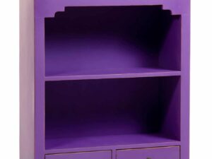 Nanjing Low Bookcase, Aged Aubergine - Assembled