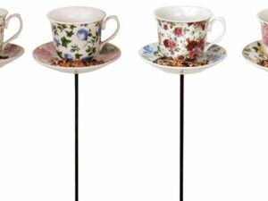 Teacup & Saucer Feeder On Pole - Image 1