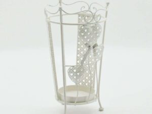 Metal Heart Design Umbrella Stand - Image 1