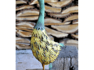 Metal 'Yellow Bellied Goose' Garden Ornament