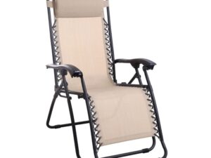 Deluxe Recliner Chair with Pillow - Cream ZERO GRAVITY
