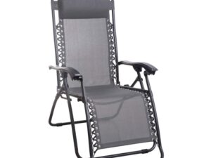 Deluxe Recliner Chair with Pillow - Grey ZERO GRAVITY