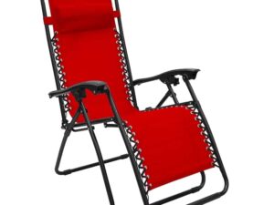 Deluxe Recliner Chair with Pillow - Red ZERO GRAVITY