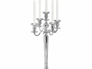 Five Stem Nickel Candelabra