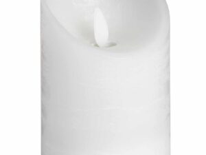 Luxe Collection 3 x 4 White Flickering Flame LED Wax Candle