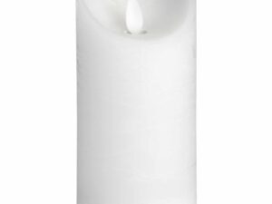 Luxe Collection 3 x 6 White Flickering Flame LED Wax Candle
