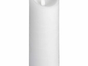 Luxe Collection 3 x 8 White Flickering Flame LED Wax Candle