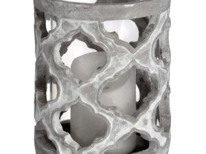 Small Stone Effect Patterned Candle Holder