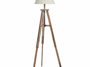 Large Wooden Tripod Lamp