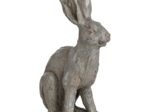 Large Metallic Hare Statue - Image 1
