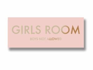 Girls Room Metalic Detail Plaque