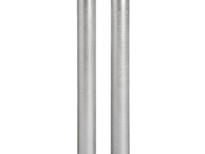 Pair Of Silver Luxe Flickering Flame LED Wax Dinner Candles
